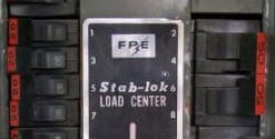image of an FPE Federal Pioneer stab-lok load center